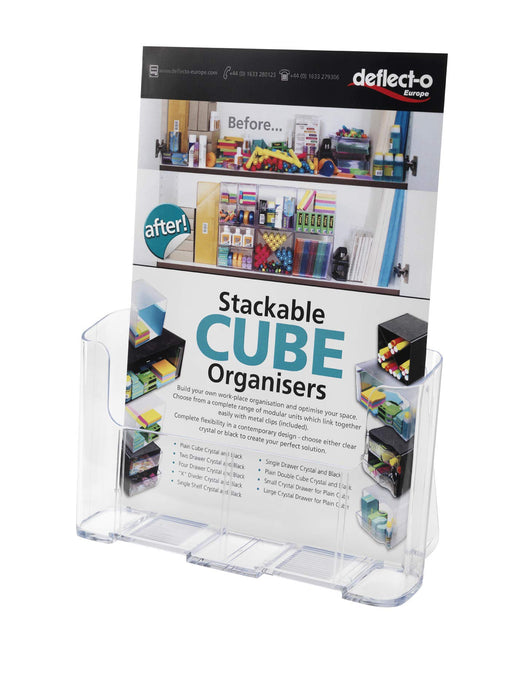 Best Value Deflecto 19189 Standard Literature Holder Rigid A4 Clear Ref 77001