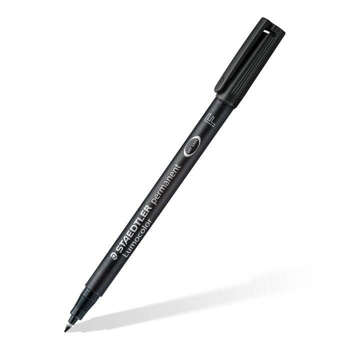 Best Value Staedtler Lumocolor Permanent Pen 318-9 Fine 0.6mm Line - Black ( Box of 10 )