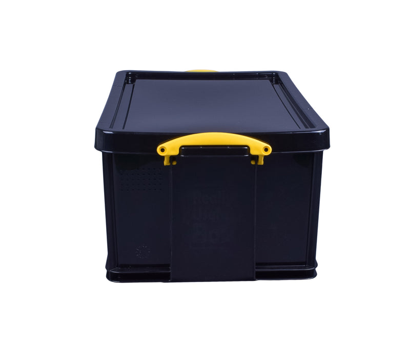 Best Value Really Useful 64 Litre Storage Box, Solid Black