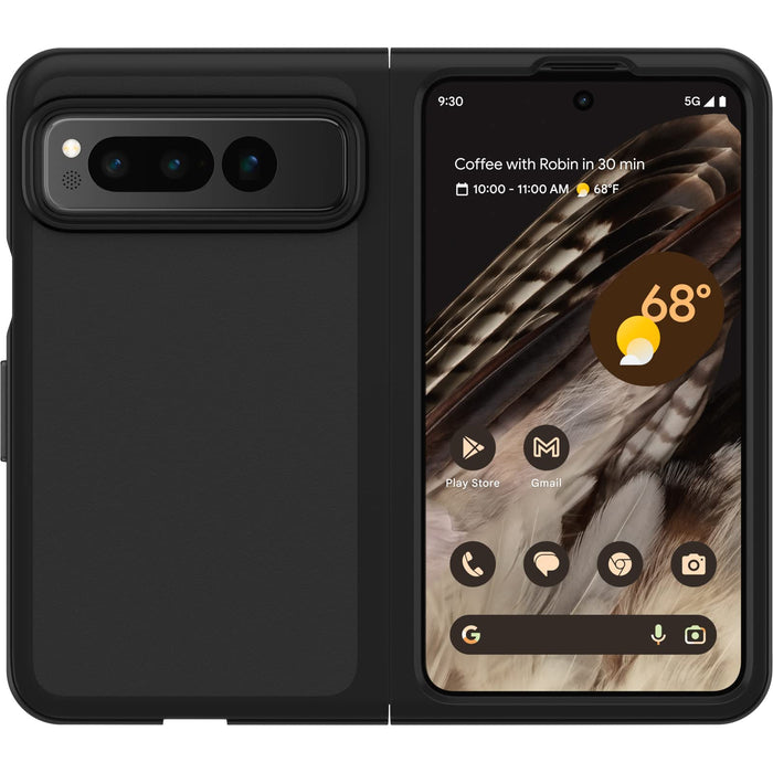 OtterBox Thin Flex Series - Back cover for mobile phone - antimicrobial - polycarbonate, synthetic rubber - black - for Google Pixel Fold