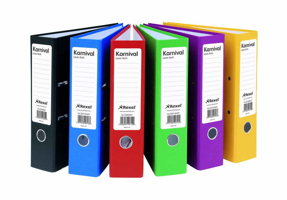 Best Value Rexel Karnival Lever Arch A4 with Metal Shoes for Optimal Folder Protection (Blue, Pack of 10)