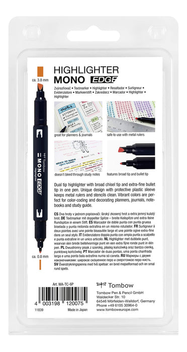 Best Value Tombow MONO Edge Highlighters - Set of 6