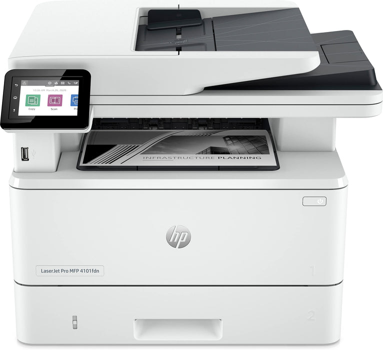 HP LaserJet Pro MFP 4102dw - Multifunction printer - B/W - laser - Legal (216 x 356 mm) (original) - A4/Legal (media) - up to 38 ppm (copying) - up to 40 ppm (printing) - 350 sheets - USB, USB 2.0, Gigabit LAN, Wi-Fi(n), USB host, Bluetooth