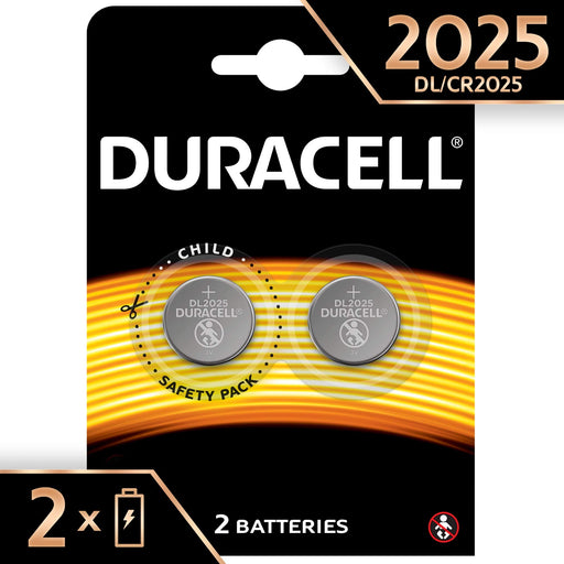 Best Value Duracell Specialty 2025 Lithium Coin Battery 3V, pack of 2 (DL2025/CR2025)