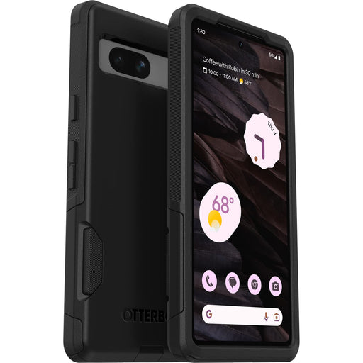 OtterBox Commuter Series - Back cover for mobile phone - antimicrobial - polycarbonate, synthetic rubber - black - for Google Pixel 7a