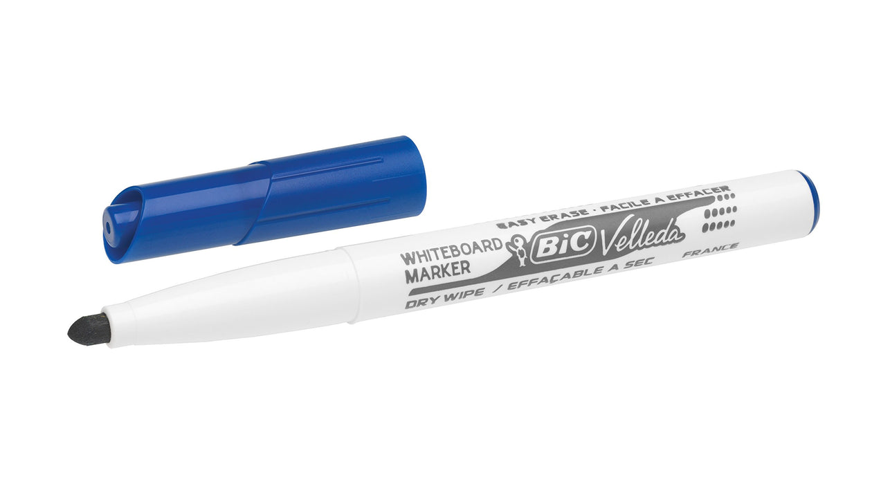 Best Value BIC VELLEDA 1741 Bullet Tip Pocket Cetone Whiteboard Marker 1.5mm Blue (Box 12)