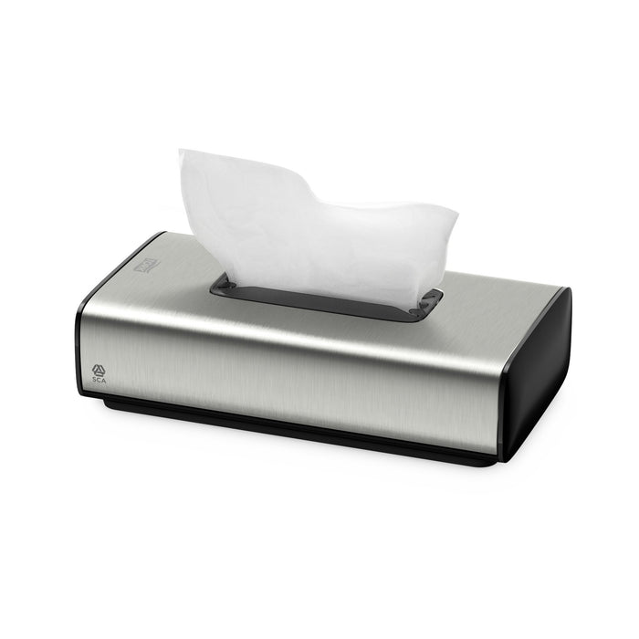 Best Value Tork 460013 Facial Tissue Dispenser/Tissue Box Compatible with Tork F1 Face Tissue Dispenser System/Stainless Steel