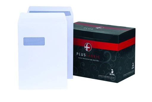 Best Value Plus Fabric C4 Prestige White 120gsm Window Self Seal Pocket Box of 250 Envelopes