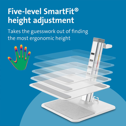 Kensington SmartFit - Notebook stand - up to 16" - grey, white, silver