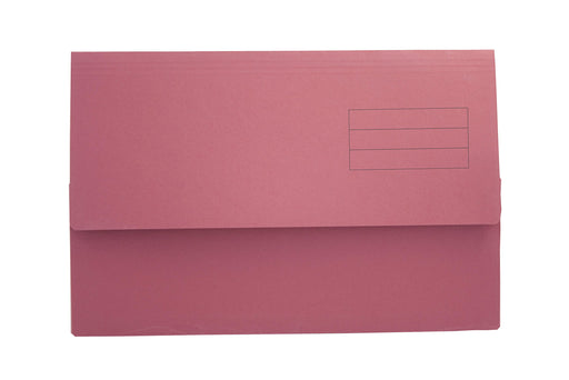 Best Value Exacompta Guildhall Plain Document Wallet, 345 x 245 mm, 250 gsm - Red, Pack of 50