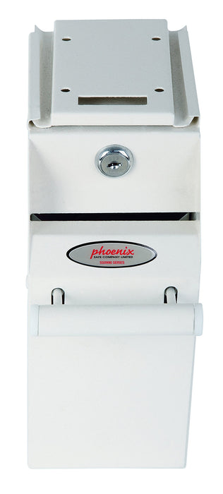 Best Value Phoenix Safe Company Phoenix SS0991KD Under Counter Note Deposit Safe with Key Locks, Metal, White, 19.5x10x22.5 cm