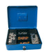 Best Value Cathedral 25 cm 10-Inch Value Metal Cash Box - Blue