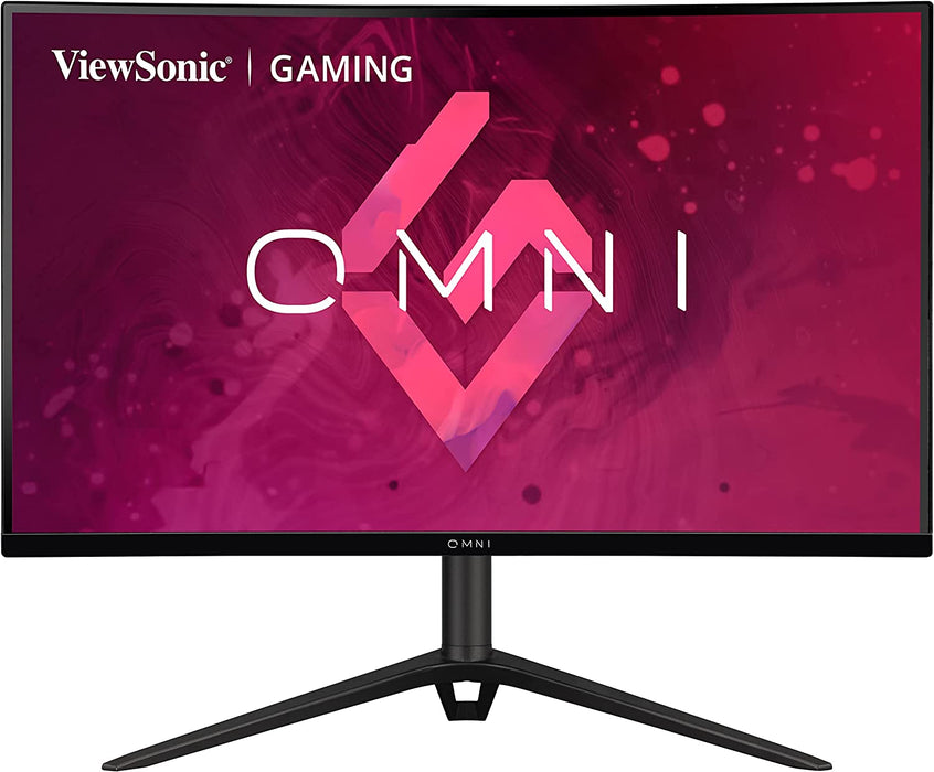 Viewsonic OMNI VX2718-2KPC-MHDJ 27-inch 1440p 2K 165Hz Curved Gaming Monitor, with 1ms Response Time, AMD FreeSync Premium, 1500R Curve, Integrated Speakers, Height Adjustable Stand