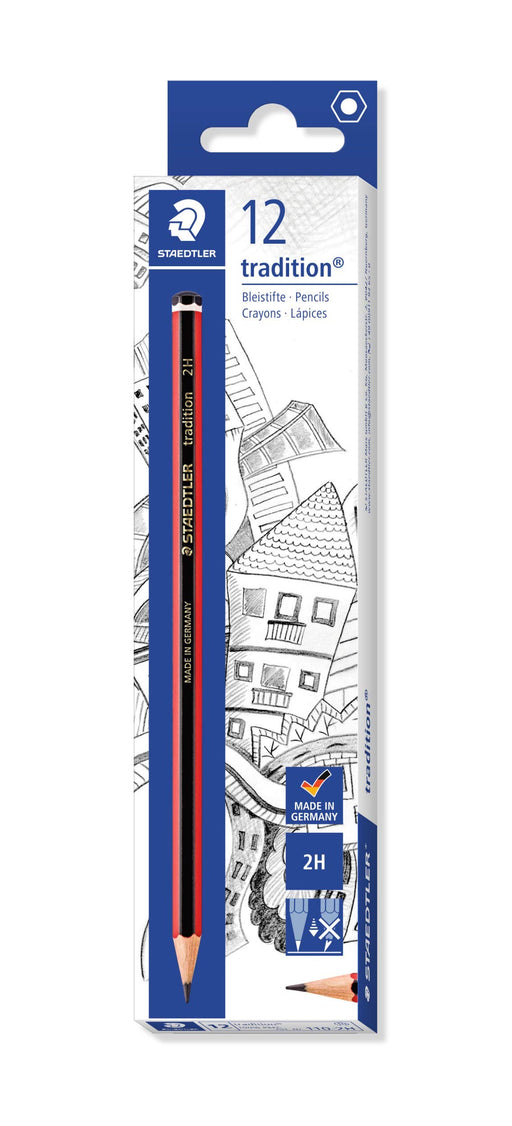 Best Value Staedtler Tradition 110-2H Pencil 2H, Black (Box of 12)