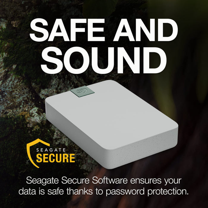 Seagate Ultra Touch 5TB USB 3.0 External Hard Drive Pebble Grey