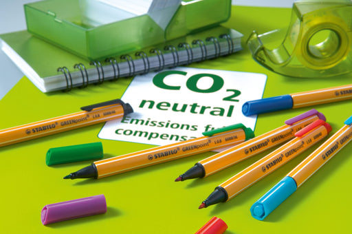 STABILO GREENpoint CO2 neutral Fibre Tip Sign Pen 0.8mm Line Black (Pack 10) 6088/46