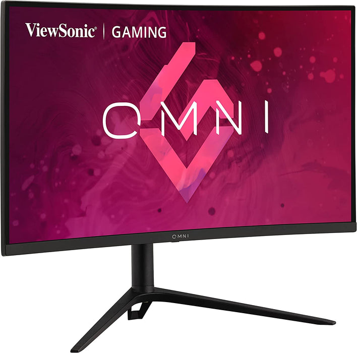 Viewsonic OMNI VX2718-2KPC-MHDJ 27-inch 1440p 2K 165Hz Curved Gaming Monitor, with 1ms Response Time, AMD FreeSync Premium, 1500R Curve, Integrated Speakers, Height Adjustable Stand