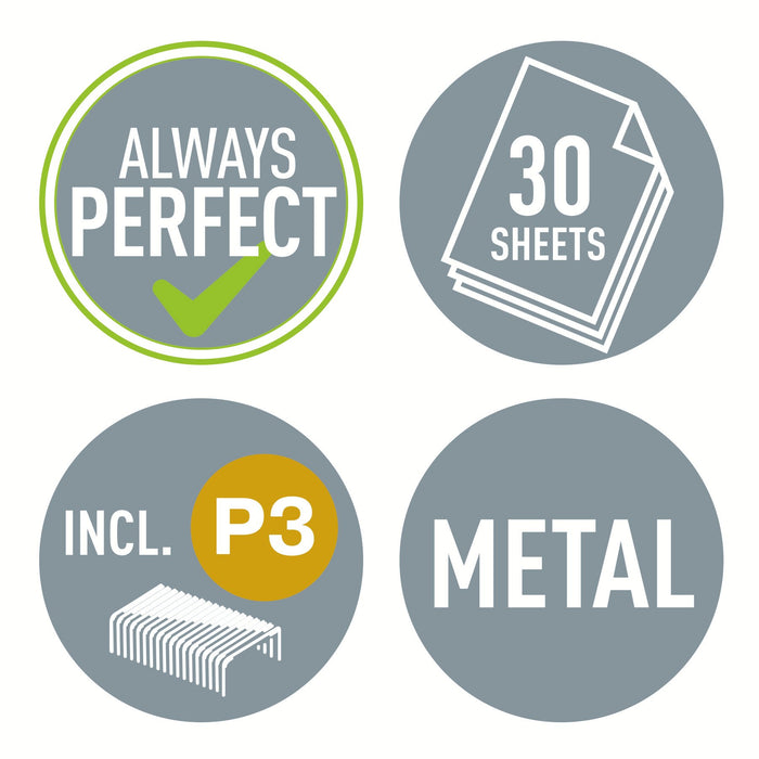 Best Value Leitz Stapler, 30 Sheet Capacity, Ergonomic Metal Body, Includes Staples, Style Range, 55620069 - Titan Blue