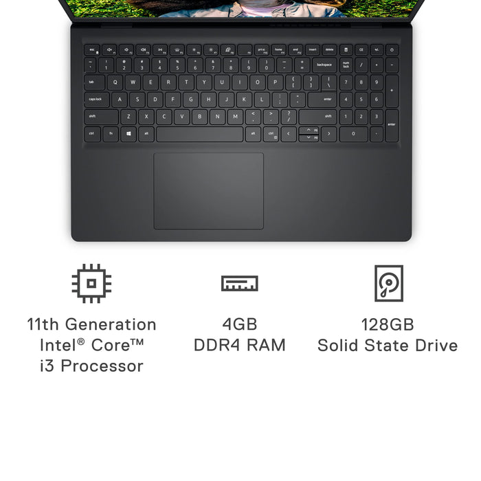 Dell Inspiron 15-3511 15.6 Inch Intel Core i3-1115G4 4GB RAM 128GB SSD Intel UHD Graphics Windows 11 Notebook