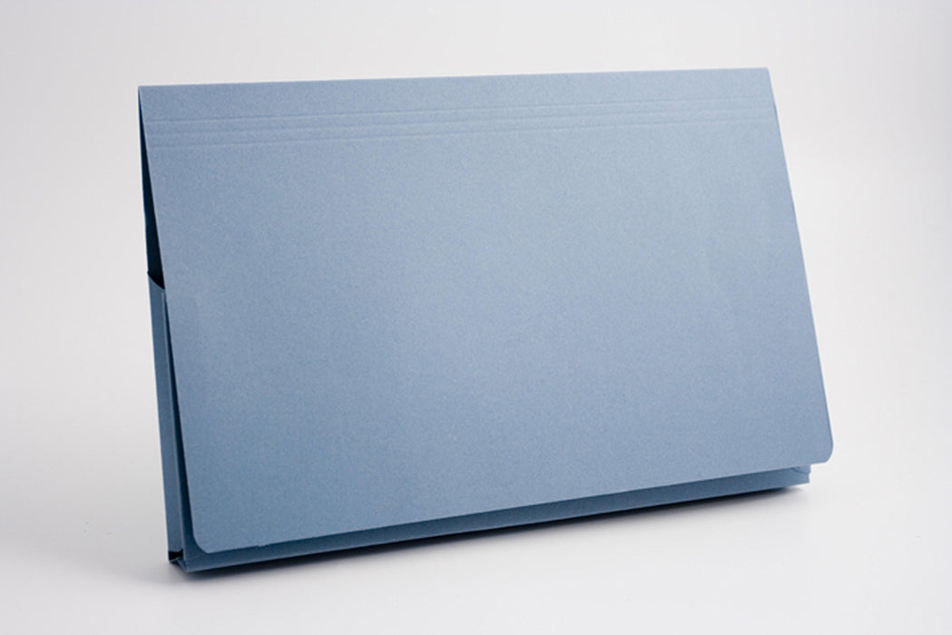 Best Value Exacompta Guildhall Full Flap Pocket Wallet, 315 gsm, Foolscap - Blue, Pack of 50
