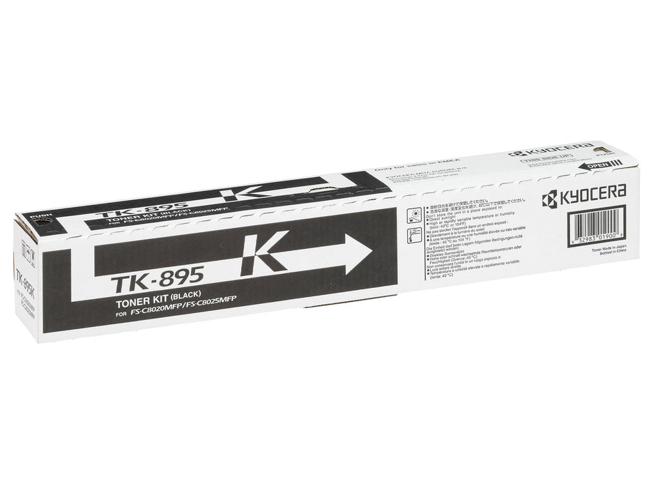 Best Value Kyocera TK-895K Toner Black, 12,000 Pages, Original Premium Printer Cartridge 1T02K00NL0 for ECOSYS FS-C8020MFP, FS-C8025MFP