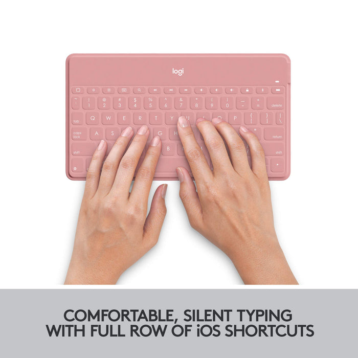 Logitech Keys-To-Go - Keyboard - Bluetooth - QWERTY - Dutch/English - blush pink - for Apple iPad/iPhone/TV