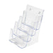Best Value Deflecto Multi-tier Literature Display Holder for Wall or Desktop 4 x A5 Pockets Clear Ref 77901