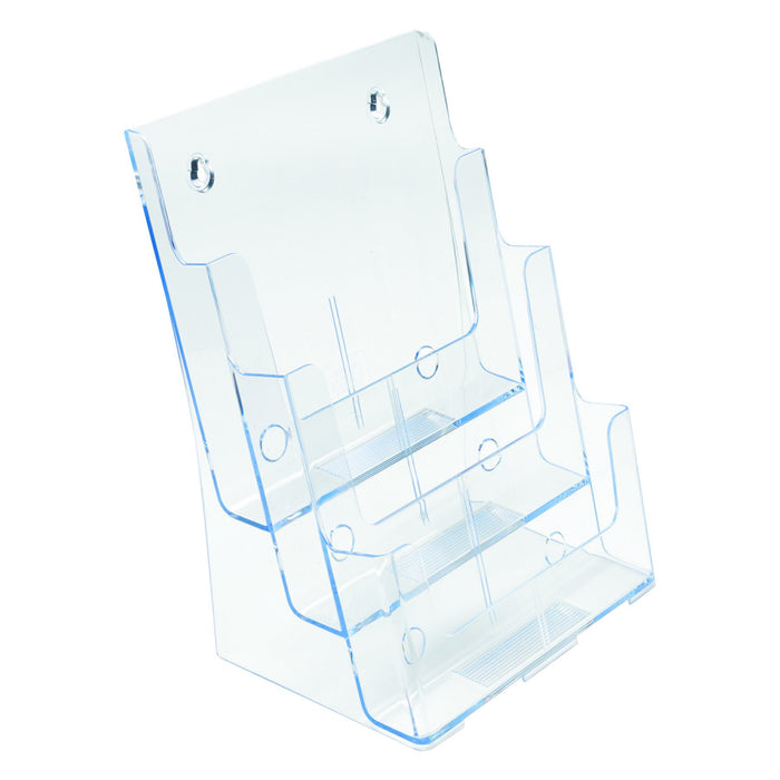 Best Value Deflecto Multi-tier Literature Display Holder for Wall or Desktop 3 x A4 Pockets Clear ,24.1 x 32.1 x 20.3 cm