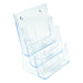 Best Value Deflecto Multi-tier Literature Display Holder for Wall or Desktop 3 x A4 Pockets Clear ,24.1 x 32.1 x 20.3 cm