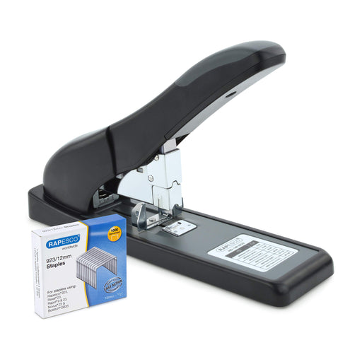 Rapesco Set Stapler 1550 Full strip 140 Sheets Black 923/12 Plastic