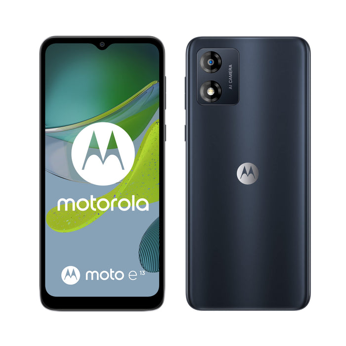 Motorola Moto E13 - 4G smartphone - dual-SIM - RAM 2 GB / Internal Memory 64 GB - microSD slot - LCD display - 6.5" - 1600 x 720 pixels (60 Hz) - rear camera 13 MP - front camera 5 MP - cosmic black