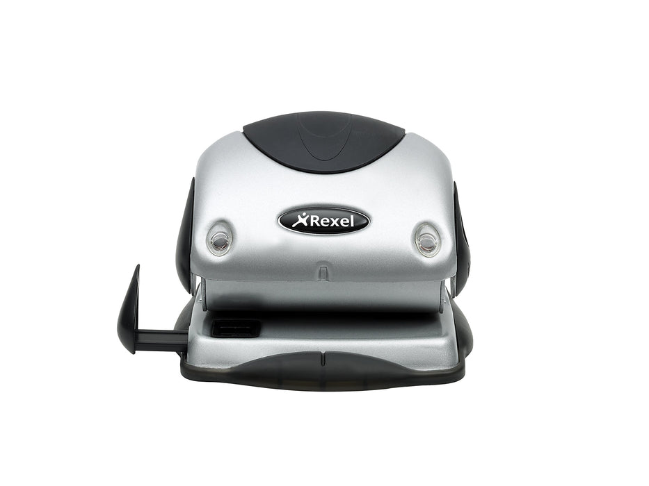 Best Value Rexel Precision P215 2 Hole Punch Black/Silver 15 Sheet Capacity and Non-Slip Feet