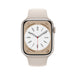 Apple Watch Series 8 (GPS) - 45 mm - starlight aluminium - smart watch with sport band - fluoroelastomer - starlight - band size: Regular - 32 GB - Wi-Fi, Bluetooth - 38.8 g