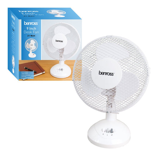 Best Value Benross 43910 Essential Desk Fan, 9-Inch, 30 W