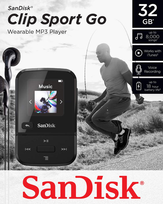 SanDisk Clip Sport Go - Digital player - 32 GB - black