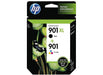 Best Value HP SD519AE 901XL/901 Original Ink Cartridges, Black and Tri-color, Pack of 2