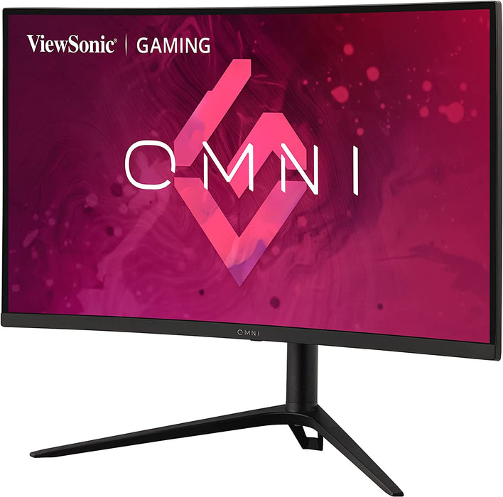 Viewsonic OMNI VX2718-2KPC-MHDJ 27-inch 1440p 2K 165Hz Curved Gaming Monitor, with 1ms Response Time, AMD FreeSync Premium, 1500R Curve, Integrated Speakers, Height Adjustable Stand