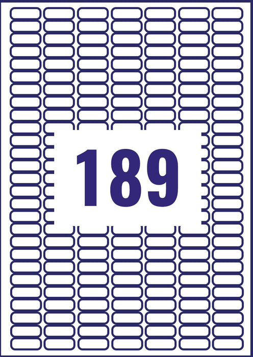 Best Value Avery J8658-25 Self-Adhesive Mini Filing Labels, 189 Labels Per A4 Sheet
