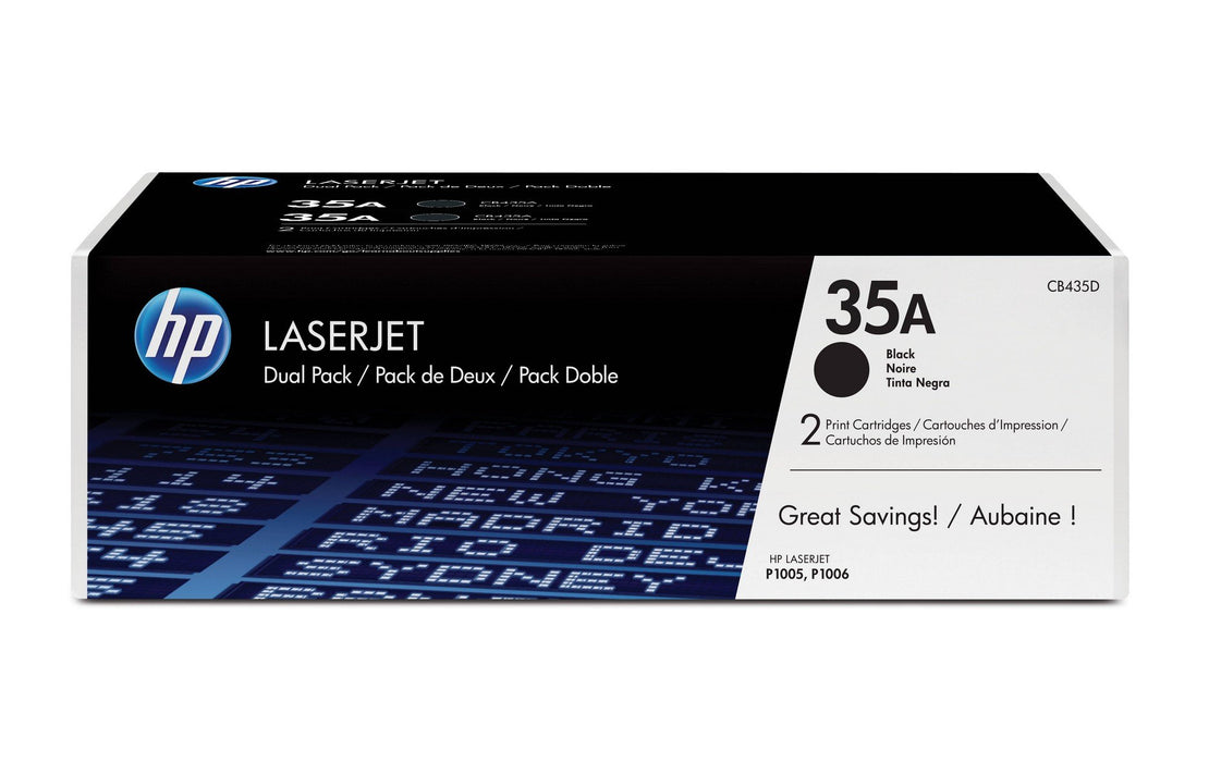 Best Value HP CB435AD 35A Original LaserJet Toner Cartridges, Black, Pack of 2