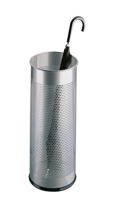 Best Value Durable Atlanta Umbrella Stand Tubular Metal Perforated 28.5 Litre - Silver Ref A2900-02618