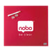 Best Value Nobo Glass Whiteboard, Magnetic, 300 x 300 mm Square Tile Design, Includes Glassboard Marker, Magnets and Fitting Kit, Red, 1903954