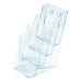 Best Value Deflecto Multi-tier Literature Display Holder for Wall or Desktop 4 x 1/3xA4 Pockets Clear Ref 77701