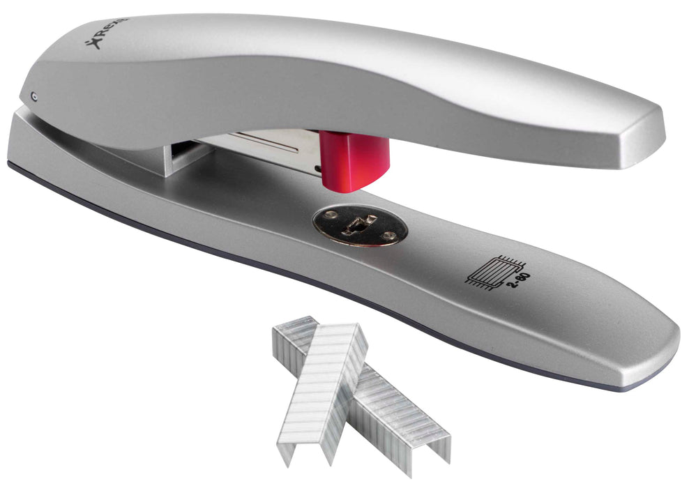 Best Value Rexel 2100048 Odyssey Heavy Duty Stapler, 60 Sheet Capacity, Metal Body, Includes Staples, Silver