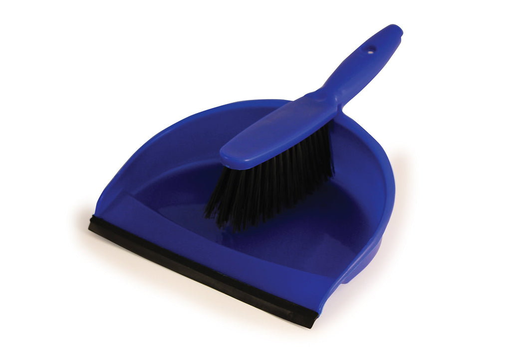 Best Value Abbey Plastic Dustpan and Soft Brush Set, Blue