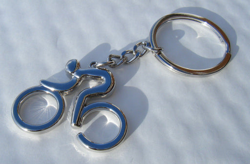 Best Value Sportslight Cyclists Key Ring, Gift Boxed, Chrome, 30x 40mm