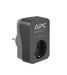 APC Essential Surgearrest PME1WU2B-GR - Surge protector - AC 220/230/240 V - 4000 Watt - output connectors: 1 - Germany - black