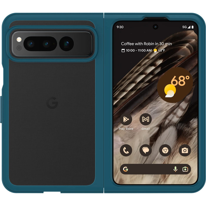 OtterBox Thin Flex Series - Back cover for mobile phone - antimicrobial - polycarbonate, synthetic rubber - pacific reef - for Google Pixel Fold