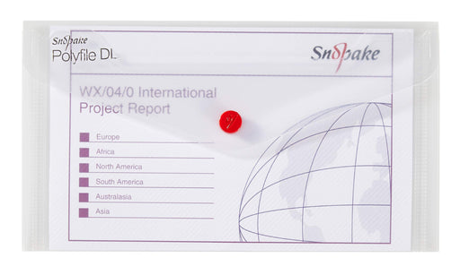 Best Value Snopake 10057 Polyfile DL Popper Wallet File with Press Stud - Classic Clear (Pack of 5)