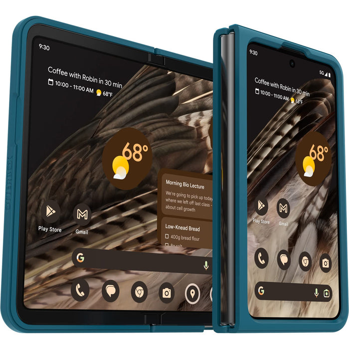 OtterBox Thin Flex Series - Back cover for mobile phone - antimicrobial - polycarbonate, synthetic rubber - pacific reef - for Google Pixel Fold