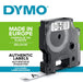 Best Value Dymo Authentic D1 Labels, Black Print on White Tape, 12mm x 7m, Self-Adhesive Labels for LabelManager & MobileLabeler Label Printers